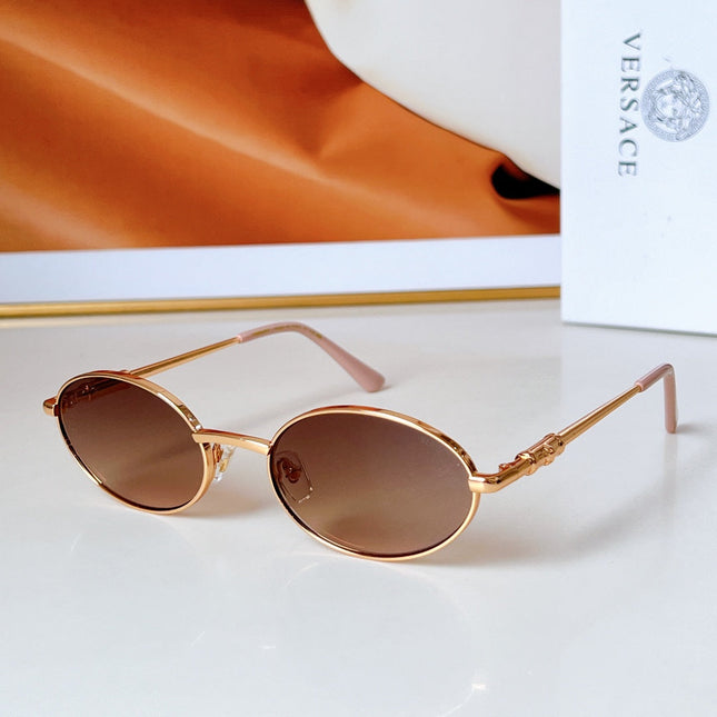 DAMIER PLAQUE OVAL FRAME SUNGLASSES MOD X13  IN METAL