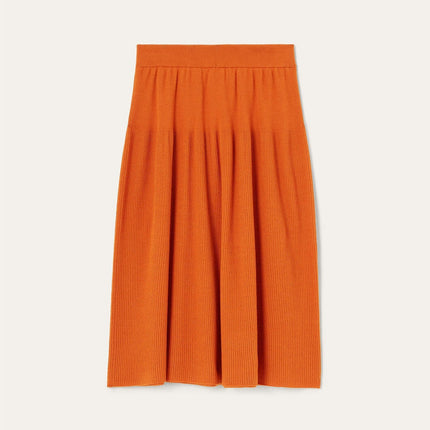 LP ORANGE KNIT MIDI SKIRT