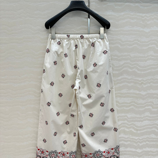 MIUMIU STRAIGHT-LEG CROPPED PANTS WITH ELASTIC WAISTBAND 261440