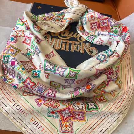 LV SCARF 90 CM IN SILK 715639