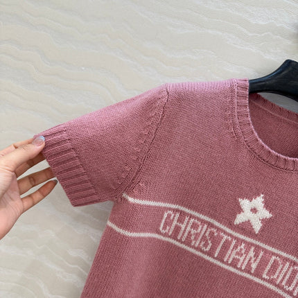 DIOR SHORT-SLEEVE CASHMERE SWEATER 264916