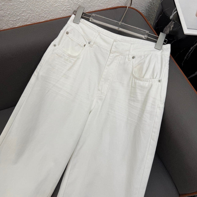 DIOR WHITE STRAIGHT-LEG JEANS