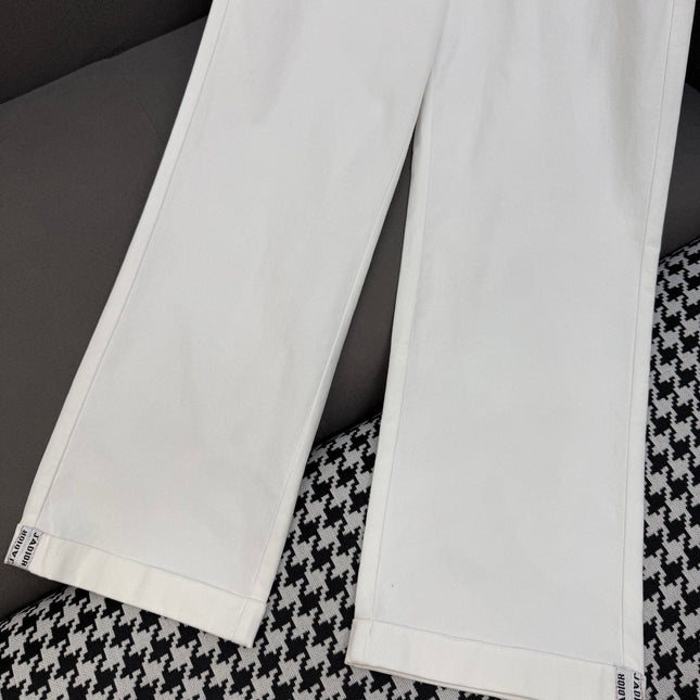 DIOR WHITE STRAIGHT-LEG JEANS