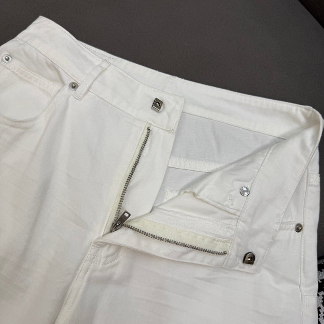 DIOR WHITE STRAIGHT-LEG JEANS