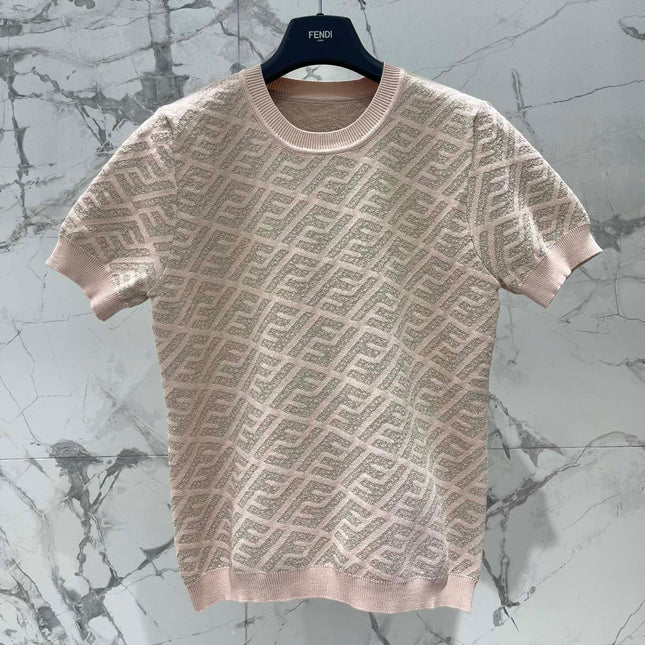 FEND 25S JACQUARD KNIT SHORT SLEEVES 264021