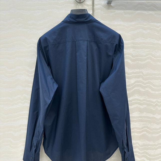 THE ROW CLASSIC NAVY COTTON SHIRT