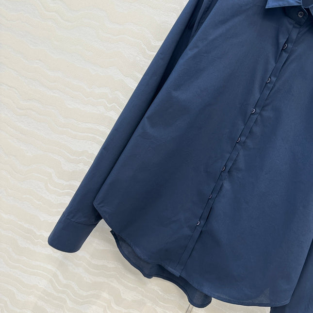 THE ROW CLASSIC NAVY COTTON SHIRT