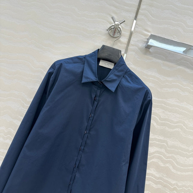 THE ROW CLASSIC NAVY COTTON SHIRT