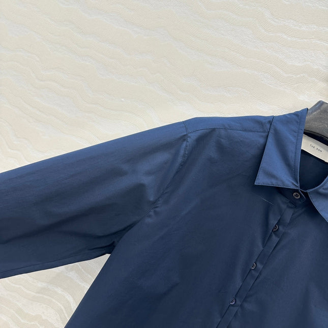 THE ROW CLASSIC NAVY COTTON SHIRT