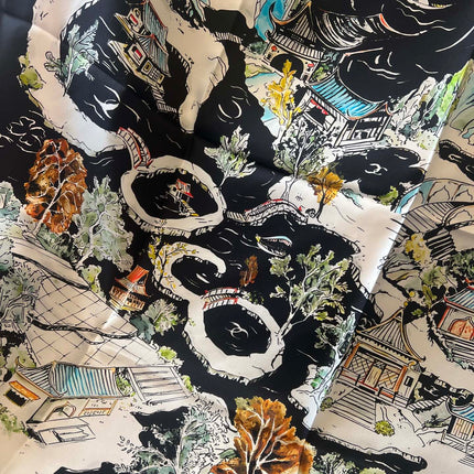 CHANEL 25S SCARF 90 IN SILK 715642