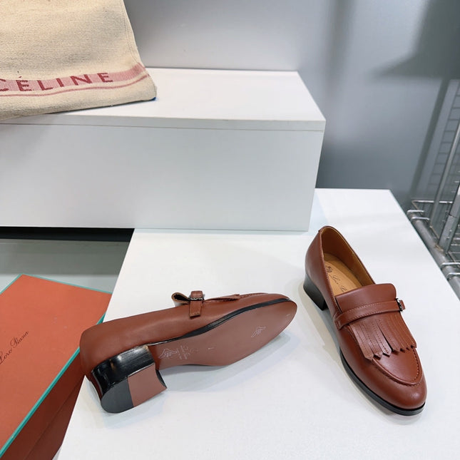 LP 25S PENNAN FRINGE LOAFER 35MM IN GLAZED HONEY CALFSKIN