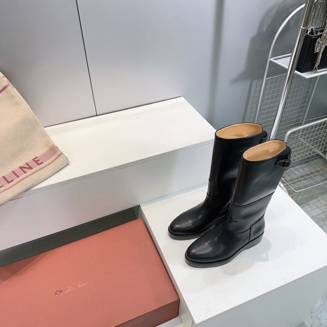 LP 25S LUPO BOOT IN BLACK CALFSKIN