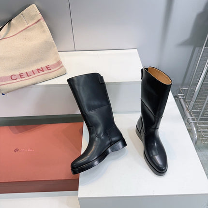 LP 25S LUPO BOOT IN BLACK CALFSKIN