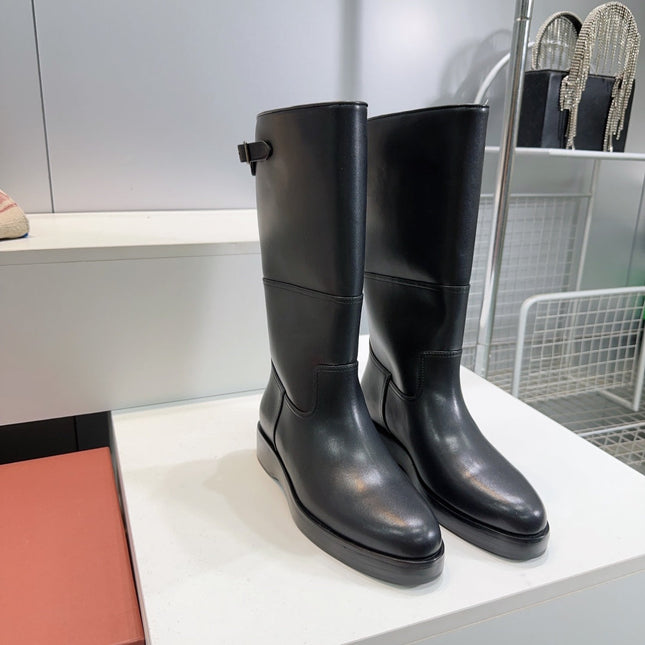 LP 25S LUPO BOOT IN BLACK CALFSKIN