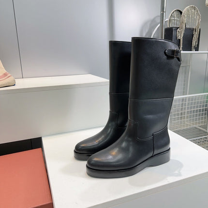 LP 25S LUPO BOOT IN BLACK CALFSKIN