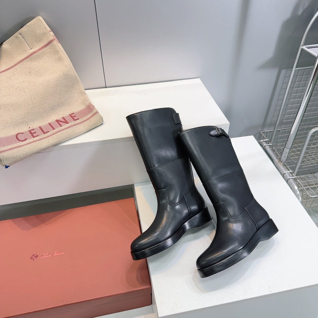 LP 25S LUPO BOOT IN BLACK CALFSKIN