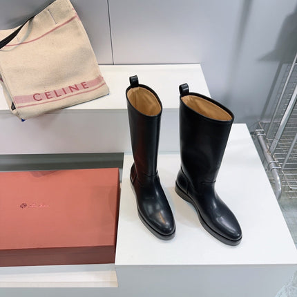 LP 25S JOHN BOOT IN BLACK CALFSKIN