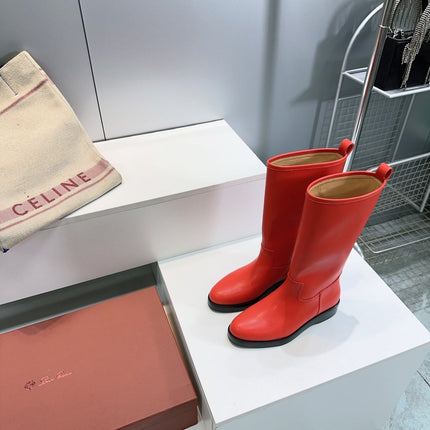 LP 25S JOHN BOOT IN VERMILION CALFSKIN