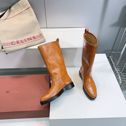 LP 25S JOHN BOOT IN BURNT ORANGE CALFSKIN