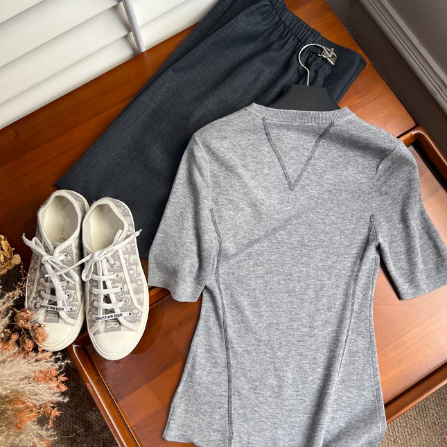 PRADA SHORT-SLEEVE KNIT TOP STYLE 18