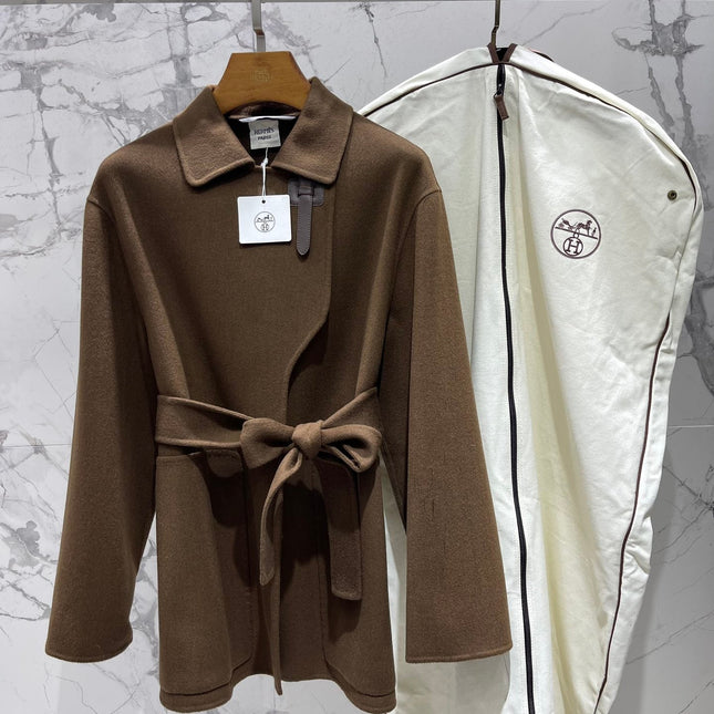 HERMES 25S MID-LENGTH CASHMERE COAT 286