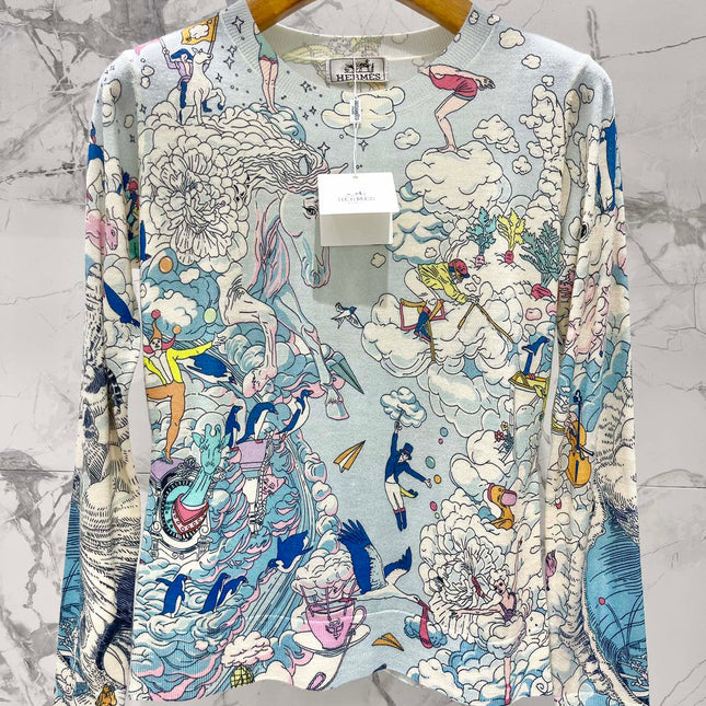 HERMES 25S LONG-SLEEVE KNIT SWEATER 263