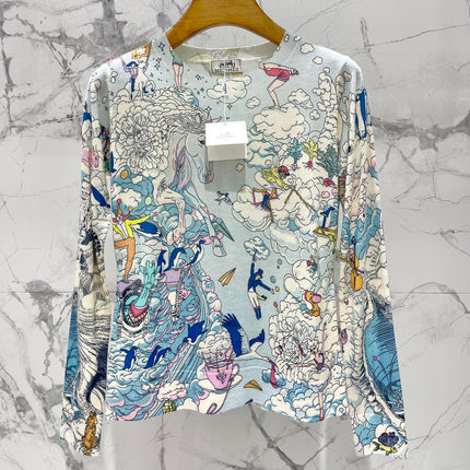 HERMES 25S LONG-SLEEVE KNIT SWEATER 263