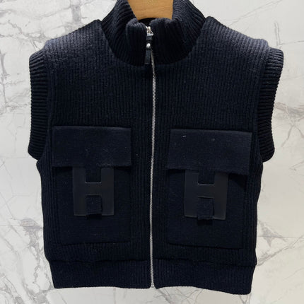 HERMES 25S SLEEVELESS KNIT VEST 230