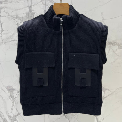 HERMES 25S SLEEVELESS KNIT VEST 230