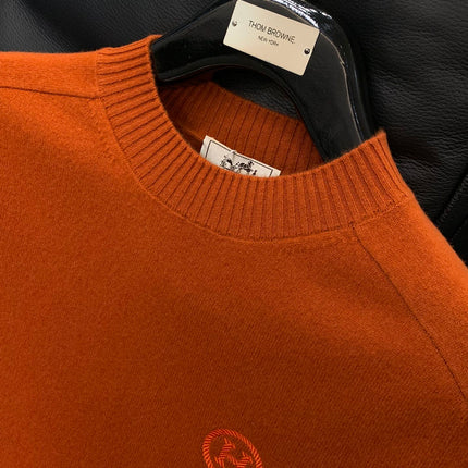 HERMES 25S LONG-SLEEVE KNITTED CREW NECK SWEATER 178