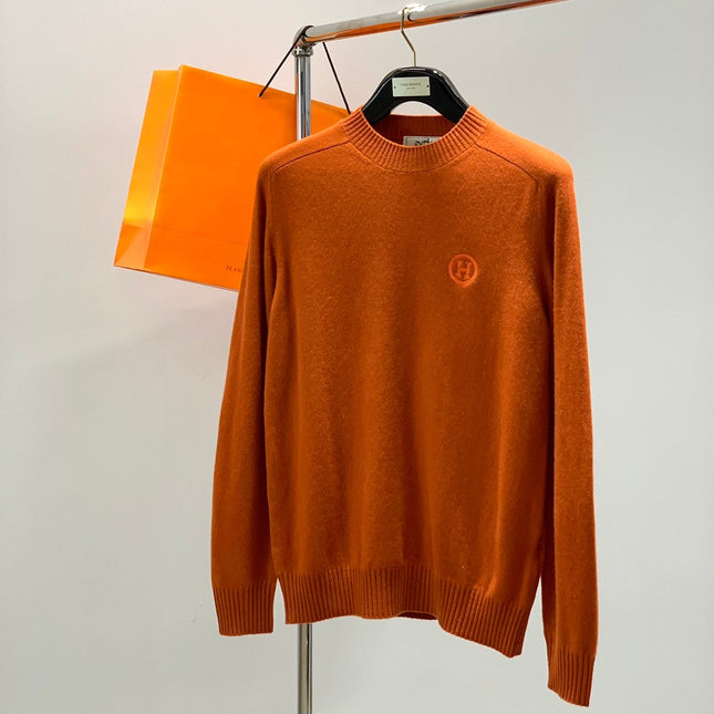 HERMES 25S LONG-SLEEVE KNITTED CREW NECK SWEATER 178