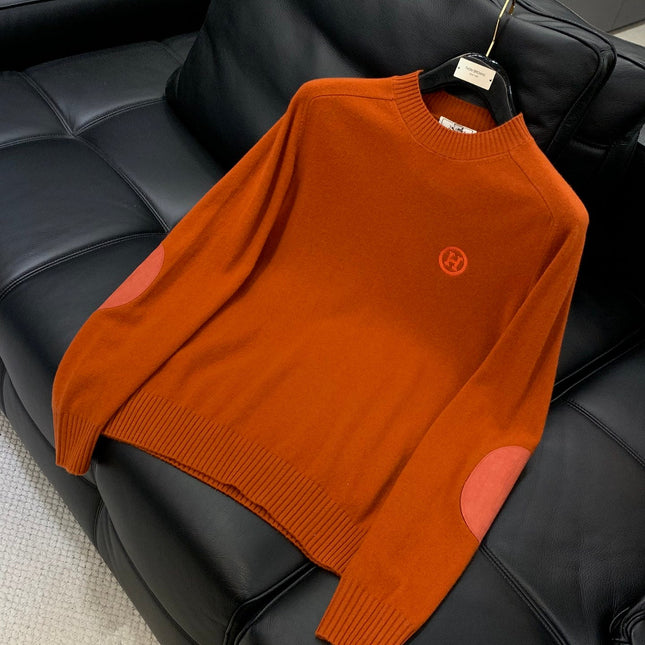 HERMES 25S LONG-SLEEVE KNITTED CREW NECK SWEATER 178