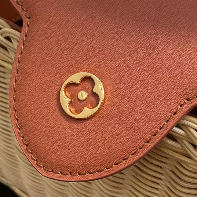 LV 25S CAPUCINES BB BAG 27 PINIC IN TAN CALFSKIN GOLD HARDWARE