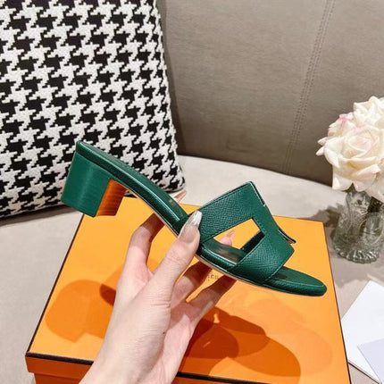 0ASIS SANDAL EPSOM CALFSKIN DARK GREEN