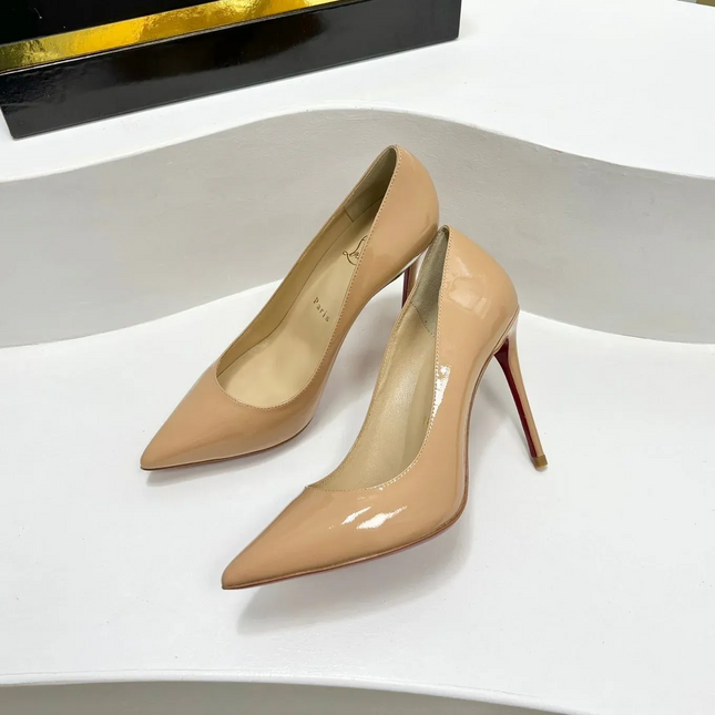 KATE PUMPS BEIGE PATENT CALFSKIN