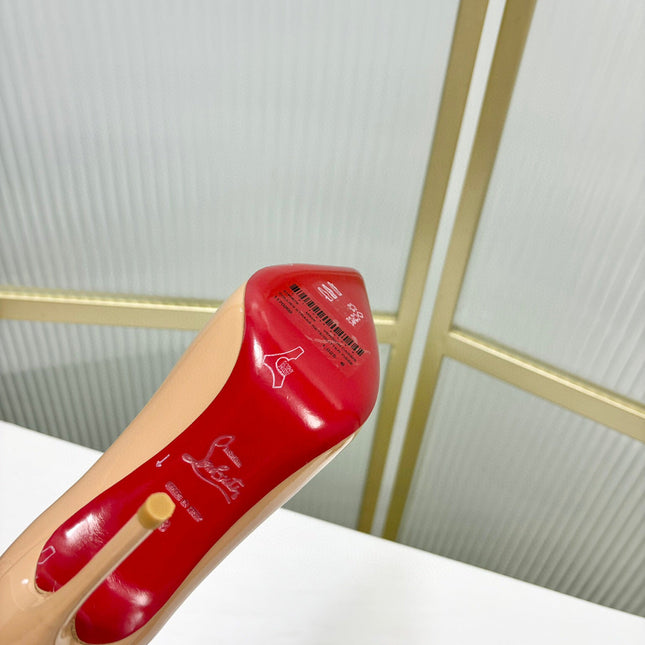 KATE PUMPS BEIGE PATENT CALFSKIN