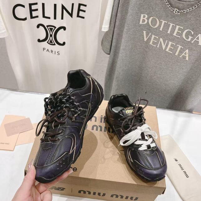 NBxMIU SNEAKER 530 IN BLACK CALFSKIN