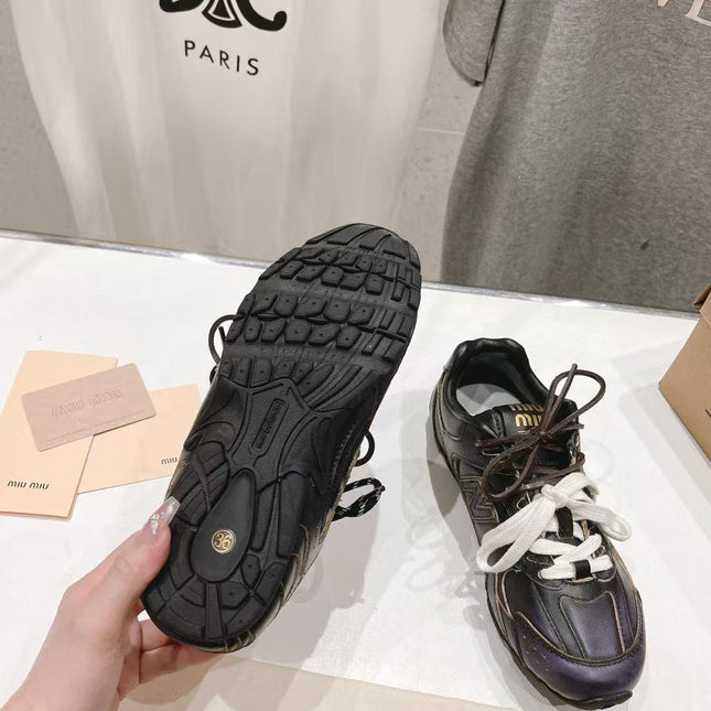 NBxMIU SNEAKER 530 IN BLACK CALFSKIN