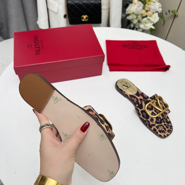 LEOPARD FLAT SLIDE GHW