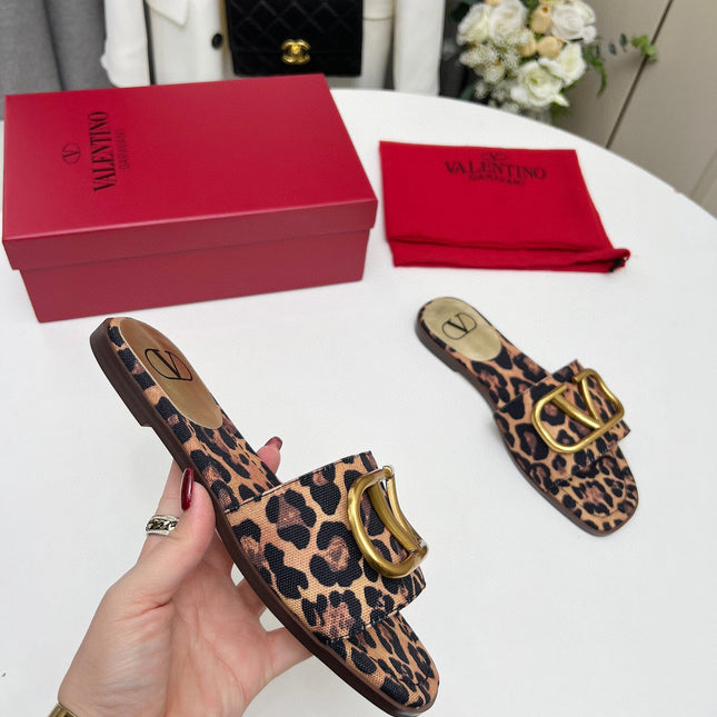 LEOPARD FLAT SLIDE GHW