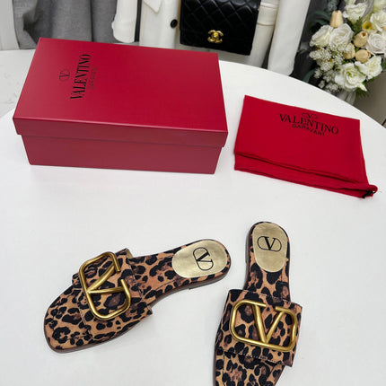 LEOPARD FLAT SLIDE GHW