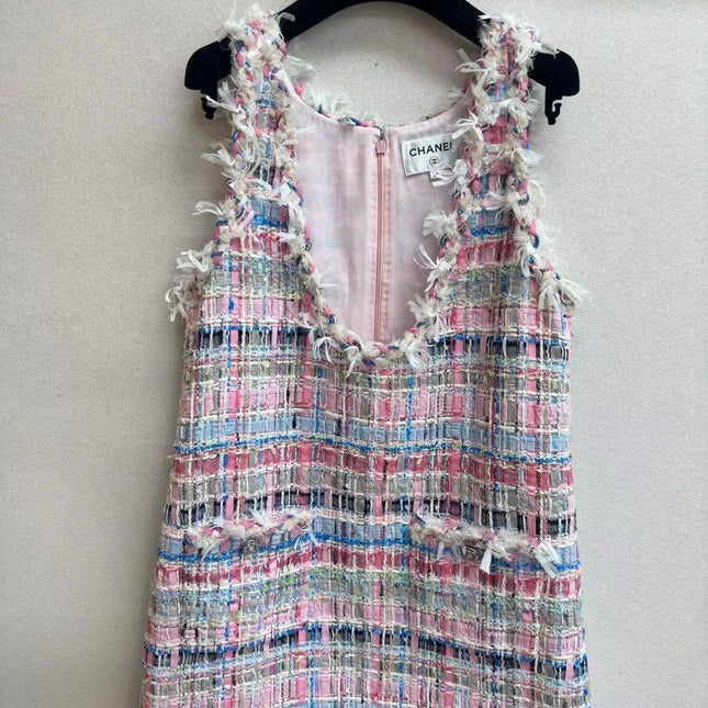 CC V-Shift Dress Multicolor Tweed