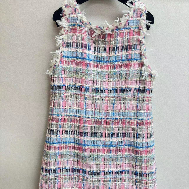 CC V-Shift Dress Multicolor Tweed