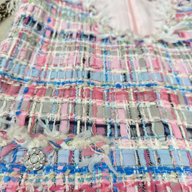 CC V-Shift Dress Multicolor Tweed