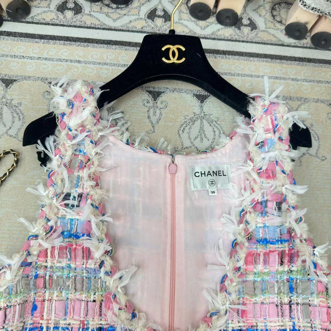 CC V-Shift Dress Multicolor Tweed