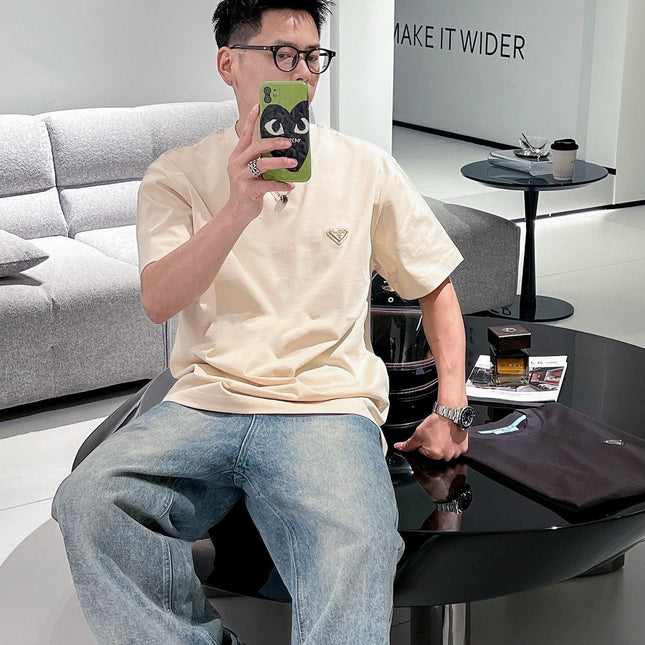 PRADA BEIGE COTTON T-SHIRT 569652