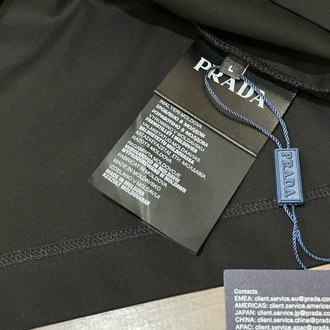 PRADA T-SHIRT BLACK COTTON 896357