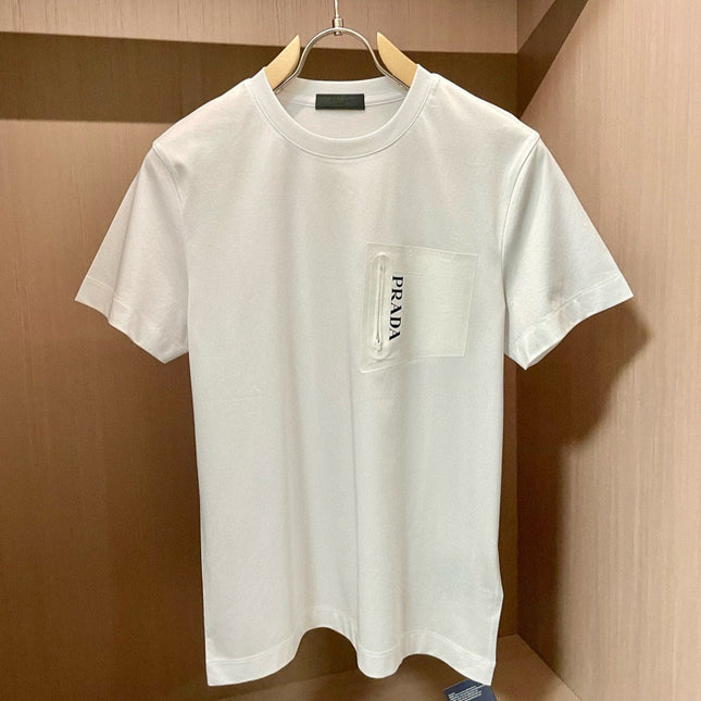 PRADA T-SHIRT WHITE COTTON 742153