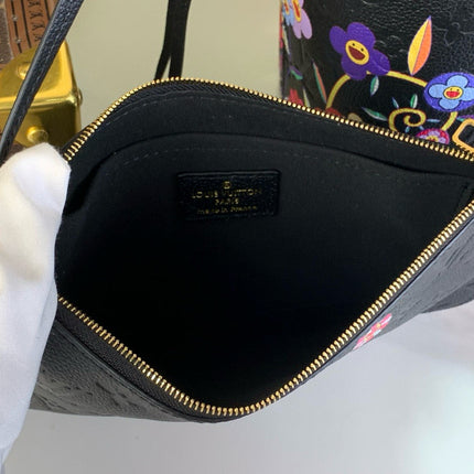 NEVERFULLxTM MM TOTE BAG 32 IN BLACK MONOGRAM CALFSKIN