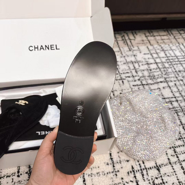 SLINGBACK LOAFER IN BLACK SUEDE AND SHEARLING